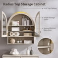 thumbnail image 6 of SinCiDo Bathroom Medicine Cabinet with Doors, Arched Wall Mounted Cabinet w/ Adjustable Shelves and Open Shelf, over The Toilet Storage Cabinet, 6 of 9