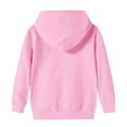thumbnail image 4 of MLQIDK Girls Black Hoodie Kids Size 10-12 Long Sleeve Solid Color Girl Cute Plain Hoodie Pullover Girls Clothes 140(9-10 Years), 4 of 6