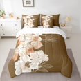 thumbnail image 2 of Manfei Vintage Floral 7-Piece Twin Bedding Sets,Ink Painting Artistic Bedding Comforter Set,Brown White Sheet Sets For Adults,Ultra Soft Home Decor Reversible, 2 of 8