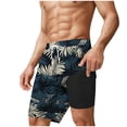 thumbnail image 5 of Guluxicc Mens Swimming Trunks with Compression Mesh Liner 2 in 1 Quick-Dry Swim Shorts with Pockets Summer Board Shorts, 5 of 5