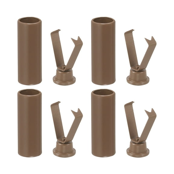 Metal Shoe Lace Tips, 4Pcs Shoelace Head, Cylindrical Tips Cord End Replacement for Shoestring (Dark Coffee)