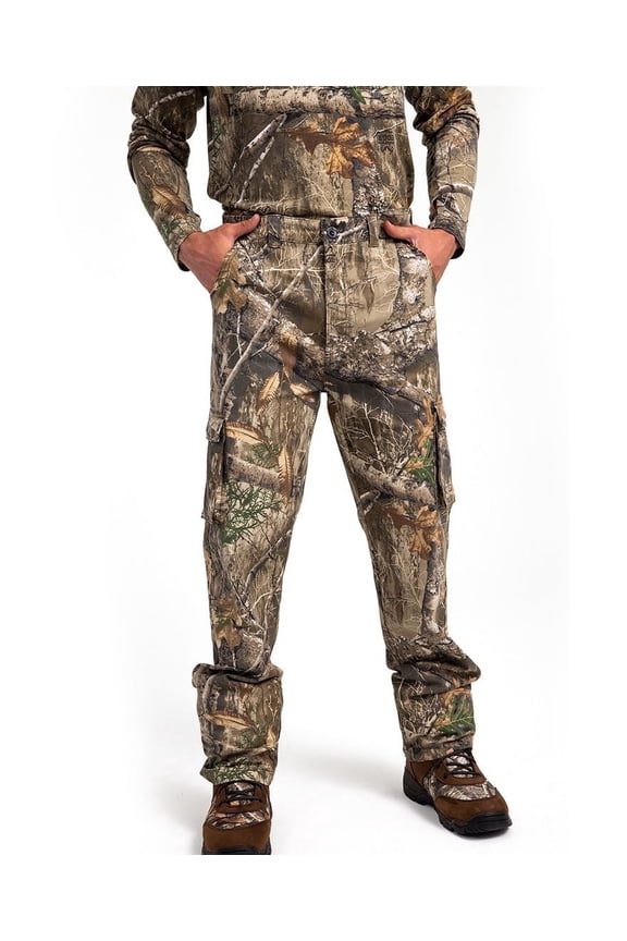 Mens 6-Pocket Cargo Camo Hunting Pants , Regular Fit, Straight Leg, Camo Pants for Outdoor, Hiking Wear | S-4X