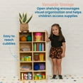 thumbnail image 3 of ECR4Kids Streamline 10 Cubby Tray Storage Cabinet, 5x2, Natural, 1, 3 of 9