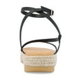 thumbnail image 3 of Journee Womens Odelia Buckle Espadrille Sandals, 3 of 9