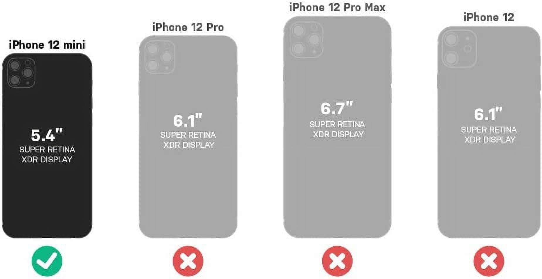 LifeProof for Apple iPhone 12 Mini, Slim DropProof, DustProof and Snowproof Case, Next Series, Clear/Black