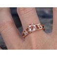 thumbnail image 2 of HeartsAndYou 1.5ct Natural Peach Morganite Bamboo Leaf Engagement Ring 14k SOLID Rose Gold, 2 of 9