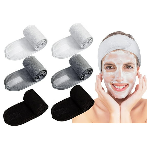 ZOUYUE Spa Facial Headband Make Up Wrap Head Terry Cloth Headband Adjustable Towel for Face Washing, Shower