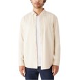 thumbnail image 1 of Frank & Oak Mens Solid Button Up Shirt, Beige, X-Large, 1 of 1