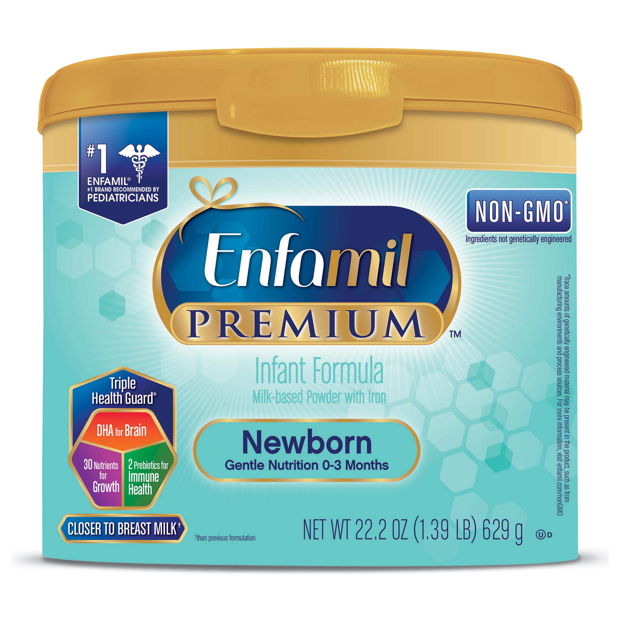 Enfamil Newborn PREMIUM Non-GMO Infant Formula, Powder, 22.2 Ounce Reusable Tub - image 2 of 11