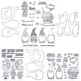 thumbnail image 1 of 3 juegos de sellos y troqueles navideños con bonito Papá Noel con sombrero navideño para hacer tarjetas y álbumes de recortes, 1 of 7