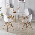 thumbnail image 1 of Noble House Modern Dining Chair Sets with Modern Side Table Natural Wood Legs (4 X Chairs & 1 X Table), 1 of 9