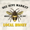 thumbnail image 2 of Allen, Kimberly 12x12 White Modern Wood Framed Museum Art Print Titled - Bee Hive Market, 2 of 4