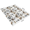 thumbnail image 4 of Chihuahua and Footprints Blanket,Comfortable Soft Flannel Throw Blanket,All Season,Warm Lightweight Blankets for Sofa Bed Couch Living Room Chair,60"x80"(150x200cm), 4 of 4