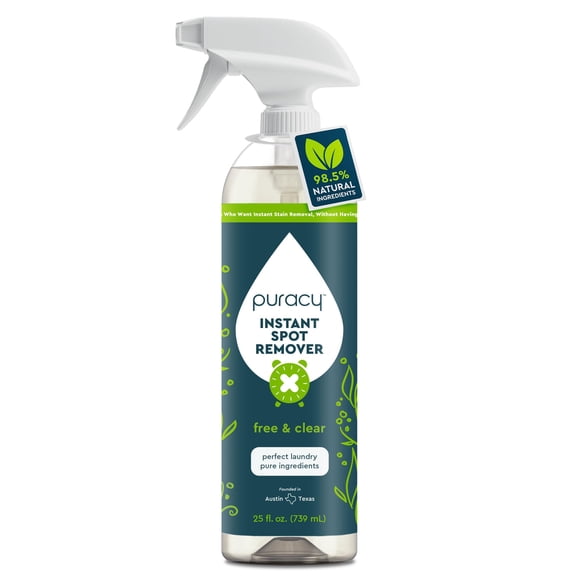 Puracy Laundry Stain Remover for Clothes Laundry - Carpet Stain Remover Carpet Spot Cleaner Couch Stain Remover - Clothes Spray, Free & Clear - Insta