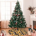 thumbnail image 7 of Lsque Vintage Black White Plaid Sunflowe Print Christmas Tree Skirt, Tree Skirt with Ties or Velcro, Perfect for Holiday Decorations, Halloween, and New Year-48", 7 of 7