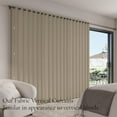 thumbnail image 4 of GRA 100% Blackout Magnetic Folding Door Curtain, Faux Linen Blackout Thermal Insulated Pinch Pleat Drape for Bedroom, Living Room Patio Door, 1 Panel, W52 x L72, Tan, 4 of 17