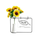 thumbnail image 1 of Racionalizar el tiburon feroz silueta Tarjeta de bendición de jarrón de girasol artificial, 1 of 3