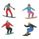 thumbnail image 4 of Figura de Snowboard a Escala 1/64, 4 Unidades, Modelo Tiny People, Coleccionable, Figura de Esquí para Colecciones de Jardines de Hadas, Micropaisaje., 4 of 9