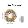 thumbnail image 3 of Easter Wreath with Lights 40cm - Colorful Artificial Spring Wreath Decorations (Light), 3 of 7