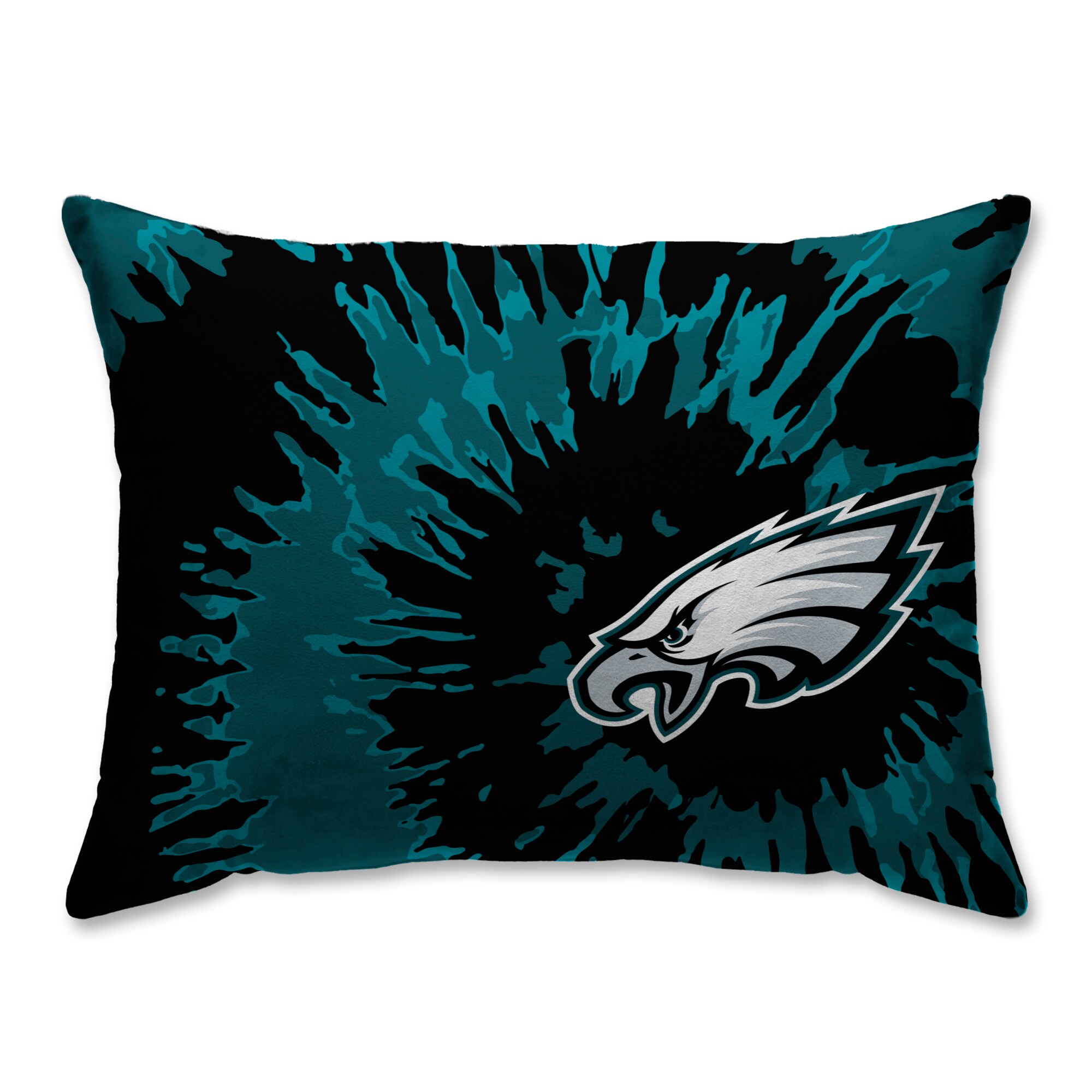 Philadelphia Eagles Tie Dye Plush Bed Pillow Green