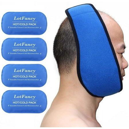 Relaxor TheraGel Ice Pack Wrap for Jaw, Head, Chin – Hot & Cold Therapy Gel Pack for TMJ Relief, Wisdom Teeth Recovery, Migraines, Dental Pain & Facial Swelling – Adjustable & Reusable