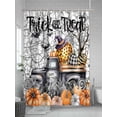 thumbnail image 5 of Fsddascl Halloween Shower Curtain Set - Small 36" x 72" Washable Bathtub Curtain with 12 Hooks, Horror Pumpkin Grey Truck Branches Cobweb Waterproof Fabric Stall Shower Curtains for Bathroom/Bathtub, 5 of 6