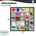 thumbnail image 4 of Stupell Industries Modern Alphabet Learning First Words Black Framed Giclee Art, 17 x 17, by Carla Daly, 4 of 8