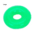 thumbnail image 1 of Pet Chew Toy Training Squeak Ring Ball TPR Teeth Molar Sound Interactive Game Toy, Green, L, 1 of 7