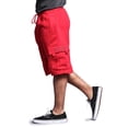 thumbnail image 2 of G-Style USA Men's Solid Fleece Cargo Shorts DFP1 - RED - X-Large, 2 of 5