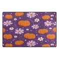 thumbnail image 2 of Non-Slip Area Rug 31"x20" Indoor Washable Floor Mats Carpet Printed for Living Room, Bedroom, Home Decor Orange Pumpkins and Flowers, 2 of 7