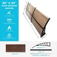 thumbnail image 6 of WoofPaw Polycarbonate Door Window Awning, All Weather Rain Snow UV Protection Front Entry Canopy with Heavy Duty ABS Bracket for Residential & Commercial Exterior Use Brown Board  Black Bracket 80x40, 6 of 18