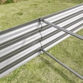 thumbnail image 3 of Metal Galvanized Raised Garden Bed,7.6x3.7x0.98ft Galvanized Planter Raised Garden Boxes for Vegetables, Flowers, Ground , Planter, Herbs, and Fruits(Silver), 3 of 7