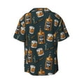 thumbnail image 6 of Lsque Cigar print Men's Cuban Collar Short Sleeve Shirt Summer Beachwear Casual Button Down Fashionable Vacation Leisure Shirt-XX-Large, 6 of 7