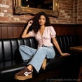 thumbnail image 5 of LUCKY STEP Classic Platform Sneakers Fashion Retro Casual Shoes,Brown/Pink,Womens, 5 of 7
