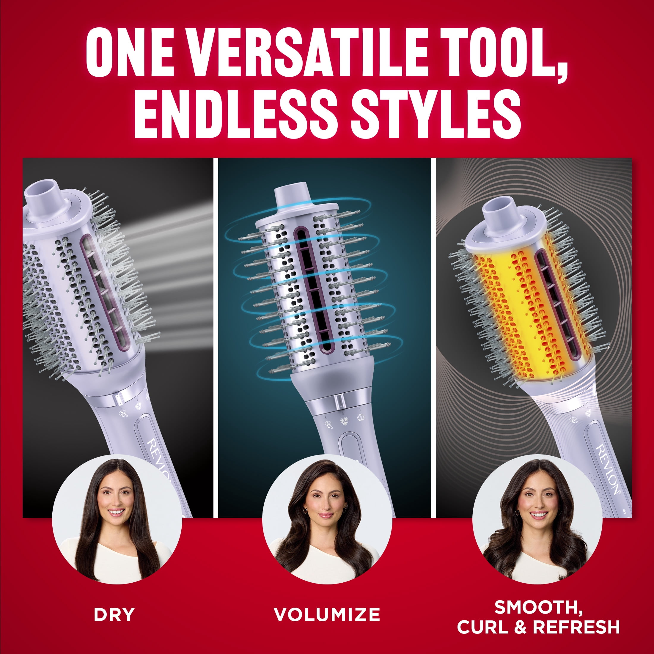 Revlon VersaStyler 3-in-1 Styler, Blow Dryer, Blowout Brush