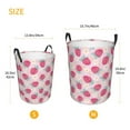 thumbnail image 5 of Daiia Floral Strawberr Round Laundry Basket with Handles Thickened Waterproof Circular hamper,Dirty Clothes Storage Basket for Bedroom,Bathroom,College Dorm-Medium, 5 of 8