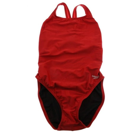 - Speedo Womens Racerback Classic One-Piece Swimsuit
