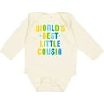 thumbnail image 3 of Inktastic Worlds Best Little Cousin Boys Long Sleeve Baby Bodysuit, 3 of 5