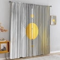 thumbnail image 4 of Blackout Rod Pocket Curtains, Mid Century Boho Geometric Minimalist Sun Arch Modern Print, Kids Window Drapes Do Not Fade Pattern Clear for Living Room Bedroom Kitchen Dining Room-W84xL84in, 4 of 5
