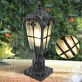 thumbnail image 6 of Vintage Post Pole Light Outdoor Lantern Lamp Garden Patio Yard Fixture Black for Bedrooms, Living Rooms, 6 of 17