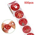 thumbnail image 2 of Rollo de pegatinas redondas de 500 Uds., árbol de Papá Noel, muñeco de nieve, alce, Navidad para tarjetas, cajas de regalo, 2 of 8