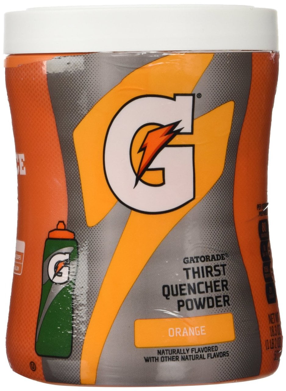 12 PACKS Gatorade Powder, Orange, 18.3ounce Canister