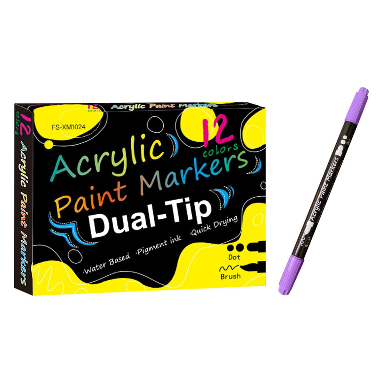 Clearance acrylic markers under $20,Acrylic Paint Colouring Markers Pens 18 Colors Tip Water Marker Pens Set Never Fade And For Rock Painting Glass Paints DIY Craft 1ml. 2PC