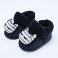 thumbnail image 5 of Fozruso Baby Girls Boys Warm Shoes Soft Sole Booties Snow Boots Comfortable Shoes Toddler Warming And Fashion Shoes Sizes 4 Toddler(Blue), 5 of 6