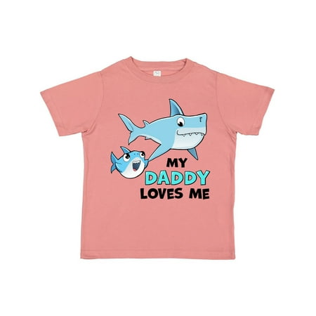 

Inktastic My Daddy Loves Me with Cute Sharks Gift Toddler Boy or Toddler Girl T-Shirt