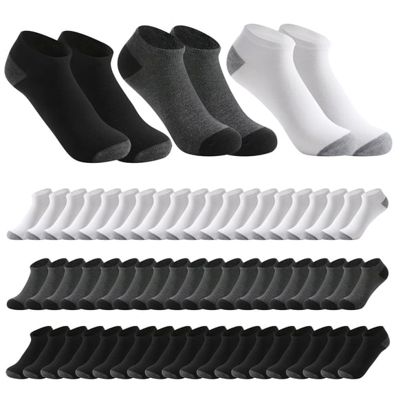 Sophproton 150 Pairs Low Cut Ankle Socks Bulk No Show Socks for Men and Women Homeless Donation