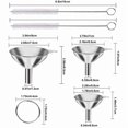 thumbnail image 3 of 3-piece set Silvery Stainless Steel Funnel,Kitchen Funnel with 2Pcs Cleaning Brush, Perfect of Dry Ingredients & Powder, 3 of 5