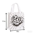 thumbnail image 4 of 12 Pack Soccer Gift Bags with Handles, 6 Designs Black White Goal Soccer Ball Non-woven Party Favor Goodie Bags for Kids Football Birthday, Sports Theme Party, Team Celebrations, 4 of 4