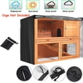 thumbnail image 1 of Heavy Duty Rabbit Hutch Cover, Waterproof &amp; Windproof Design, Universal Fit for 48ft Double Decker Cages, Clear Hutch Blind, Adjustable Elastic Hem for Pet Rabbit Cage Dust, 1 of 8