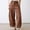Brown, variant on iHPH7 Loose Pants for Women High Waisted Pants for Women Cotton Pants for Women Womens Trousers Boho Pants for Women Wide Leg Pants Woman Streetwear Beige L